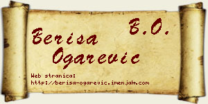 Beriša Ogarević vizit kartica